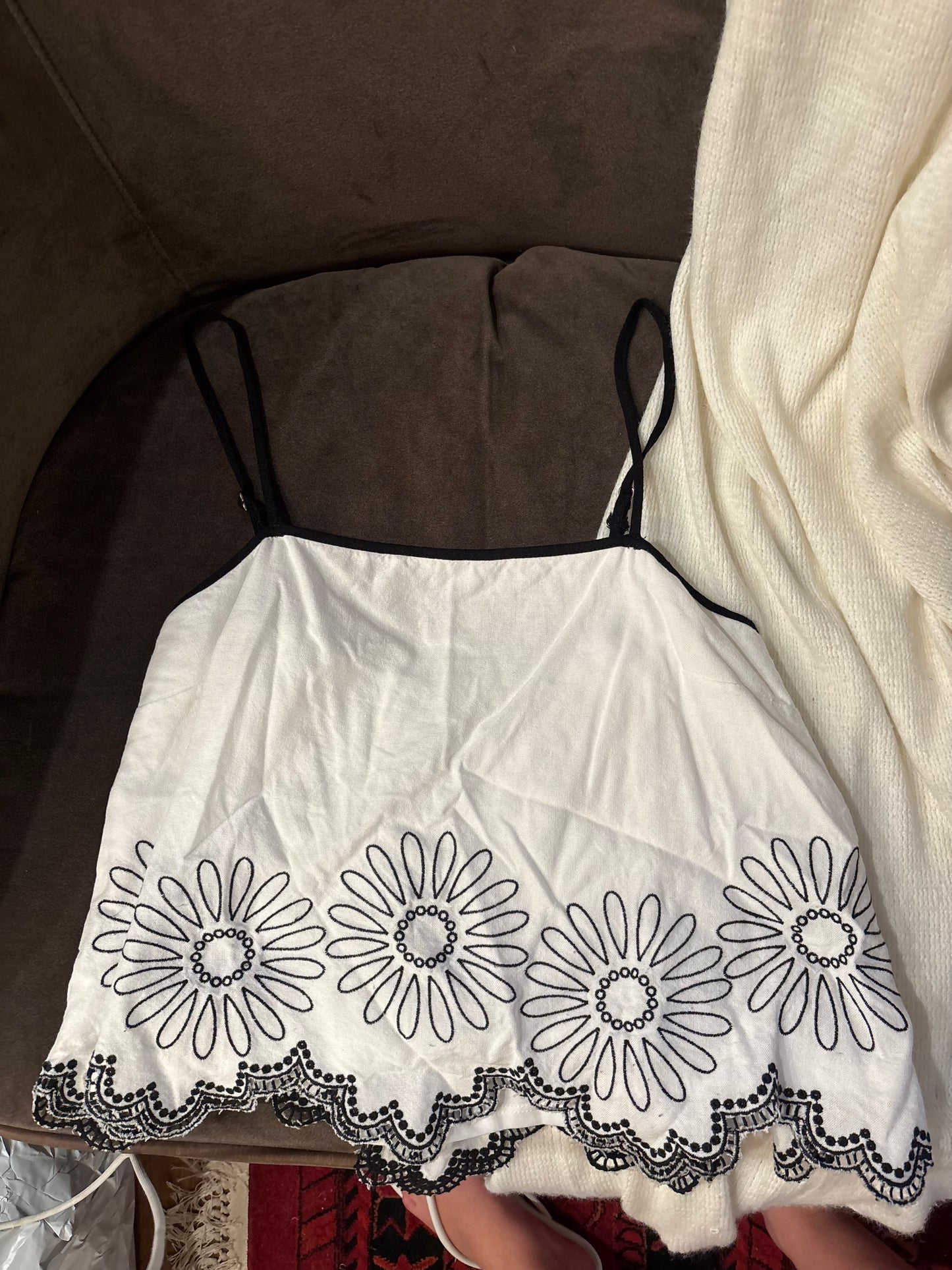 Francescas black and white floral top