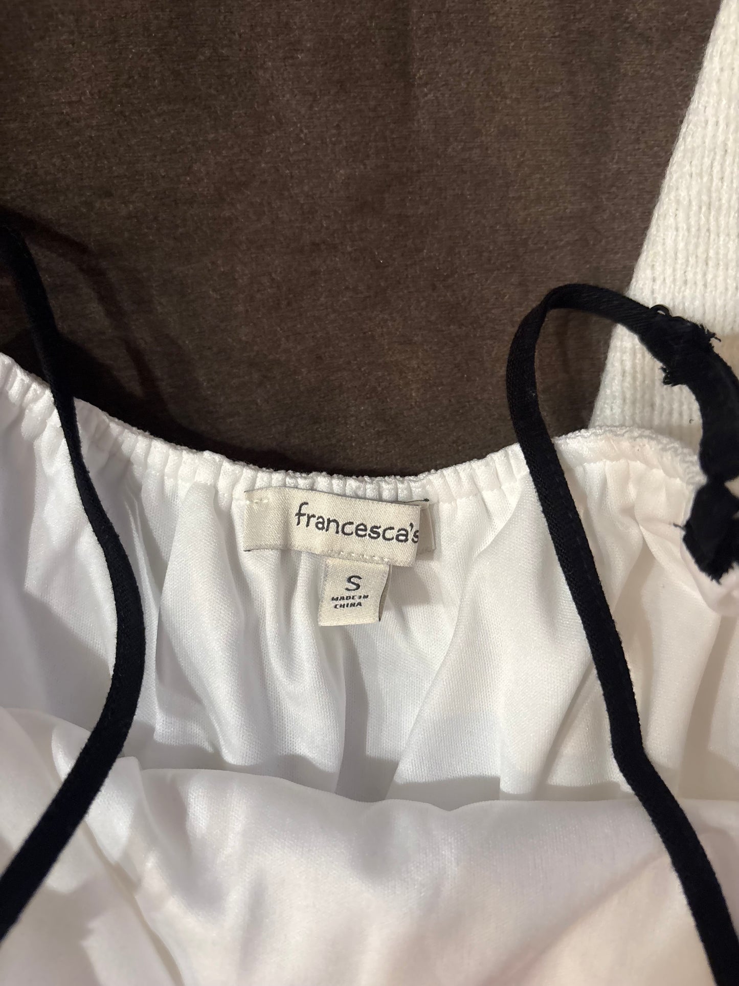 Francescas black and white floral top