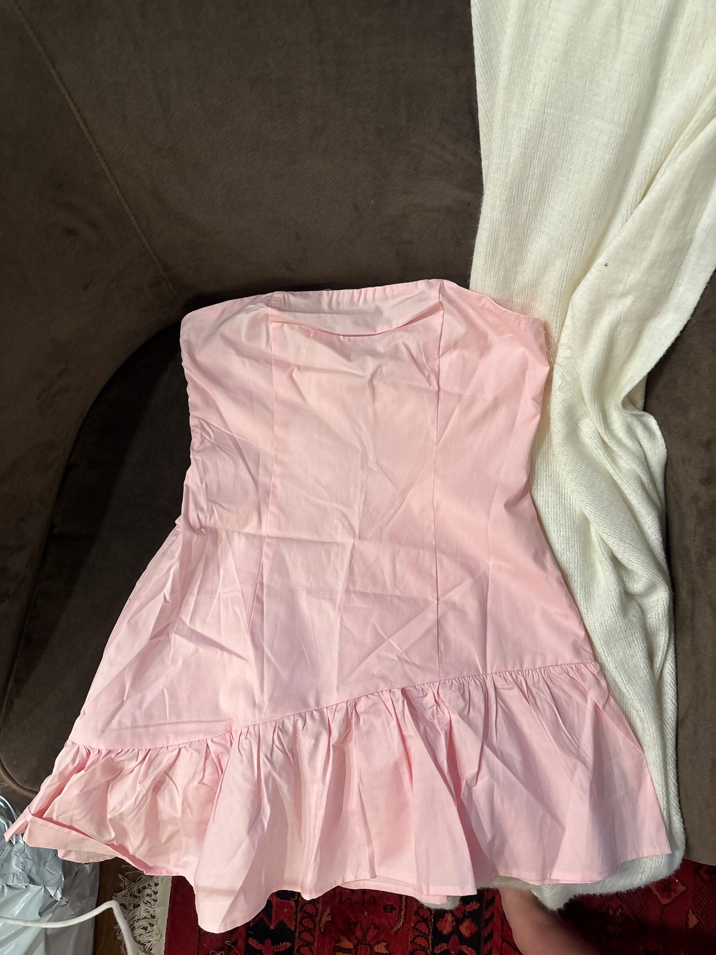 Peppermayo pink strapless mini dress