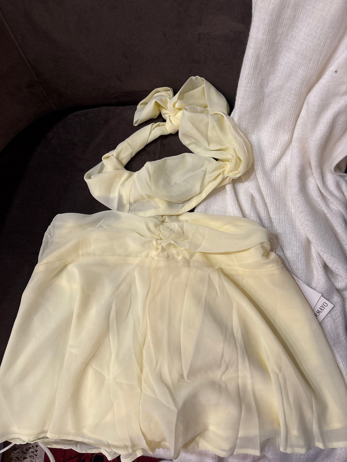 Peppermayo yellow halter top