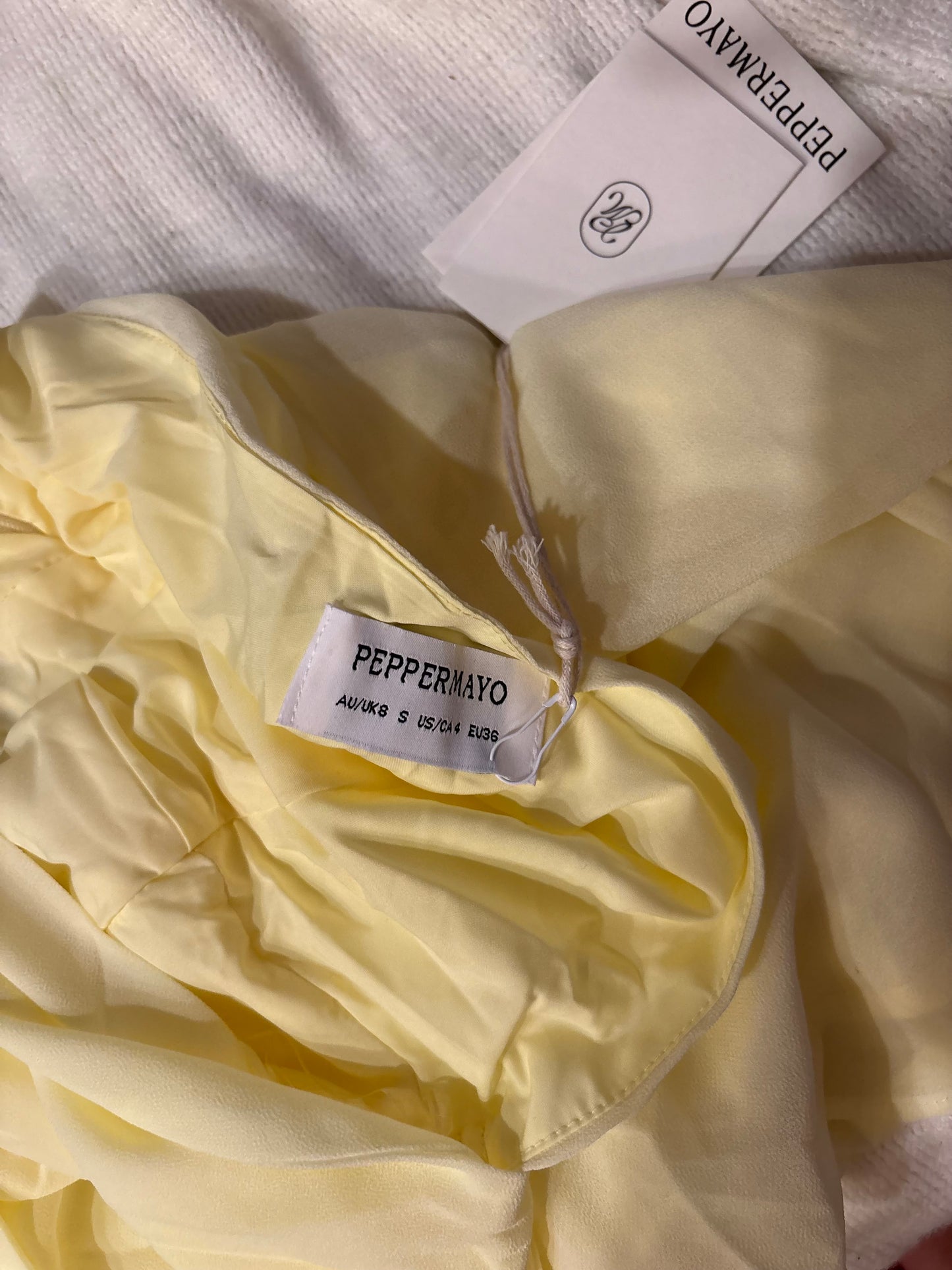 Peppermayo yellow halter top