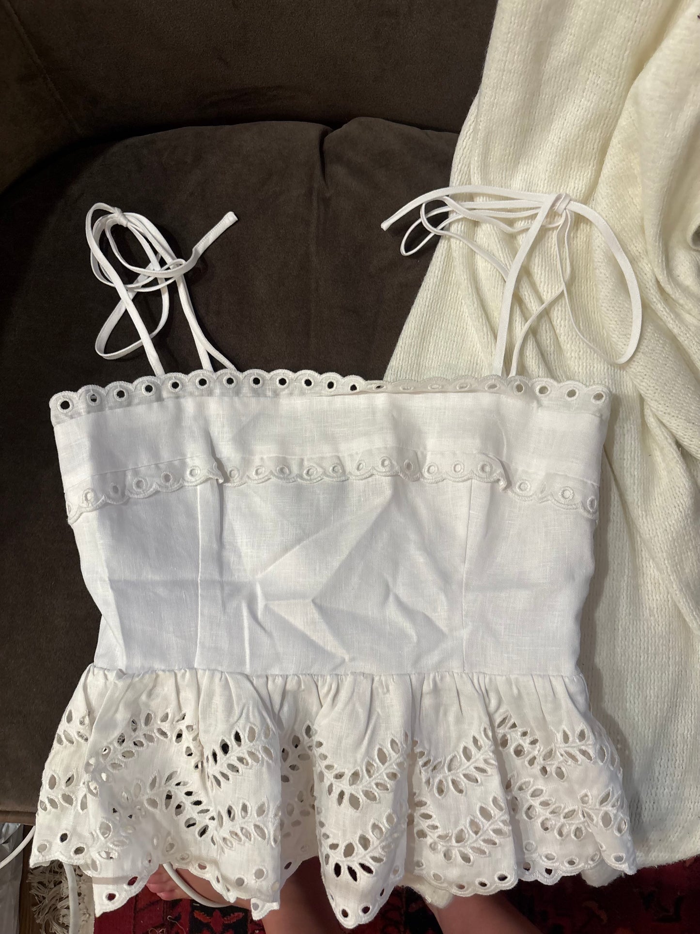 English Factory white top and pants set ($85 for set)