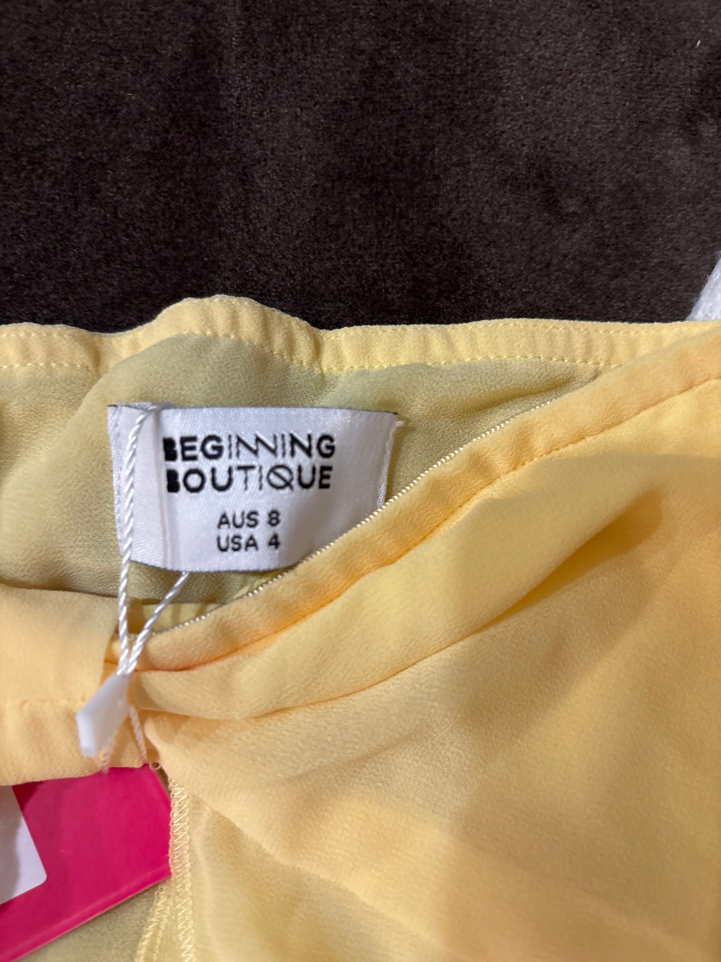 Beginning Boutique yellow skirt and tank set ($35)