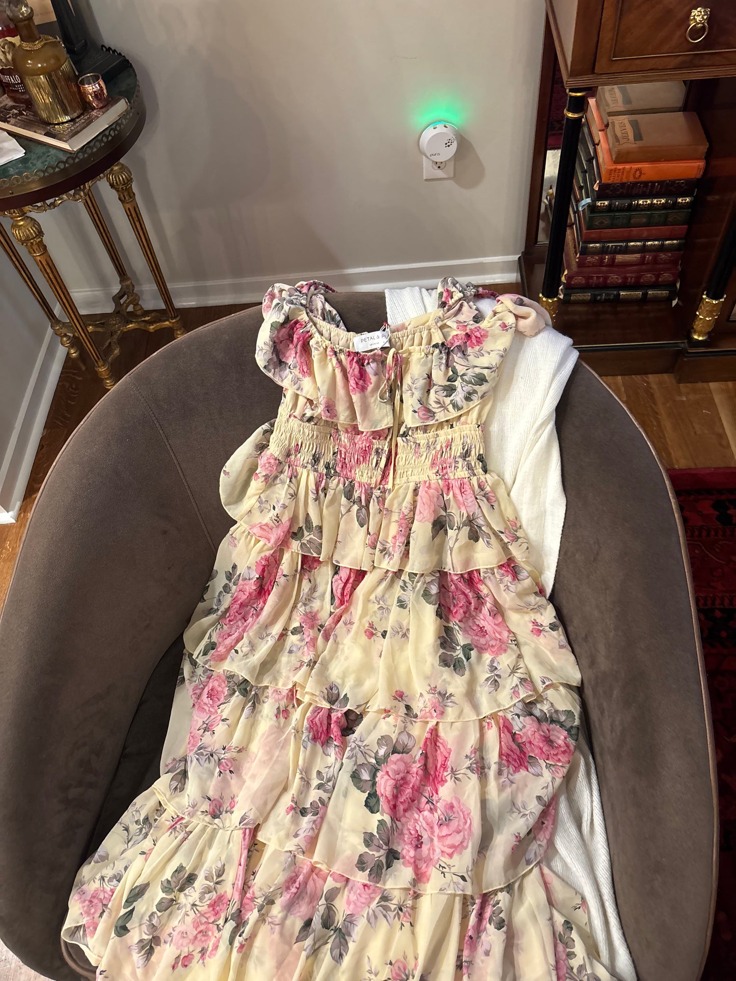 Petal and Pup Yellow Floral Maxi Dress