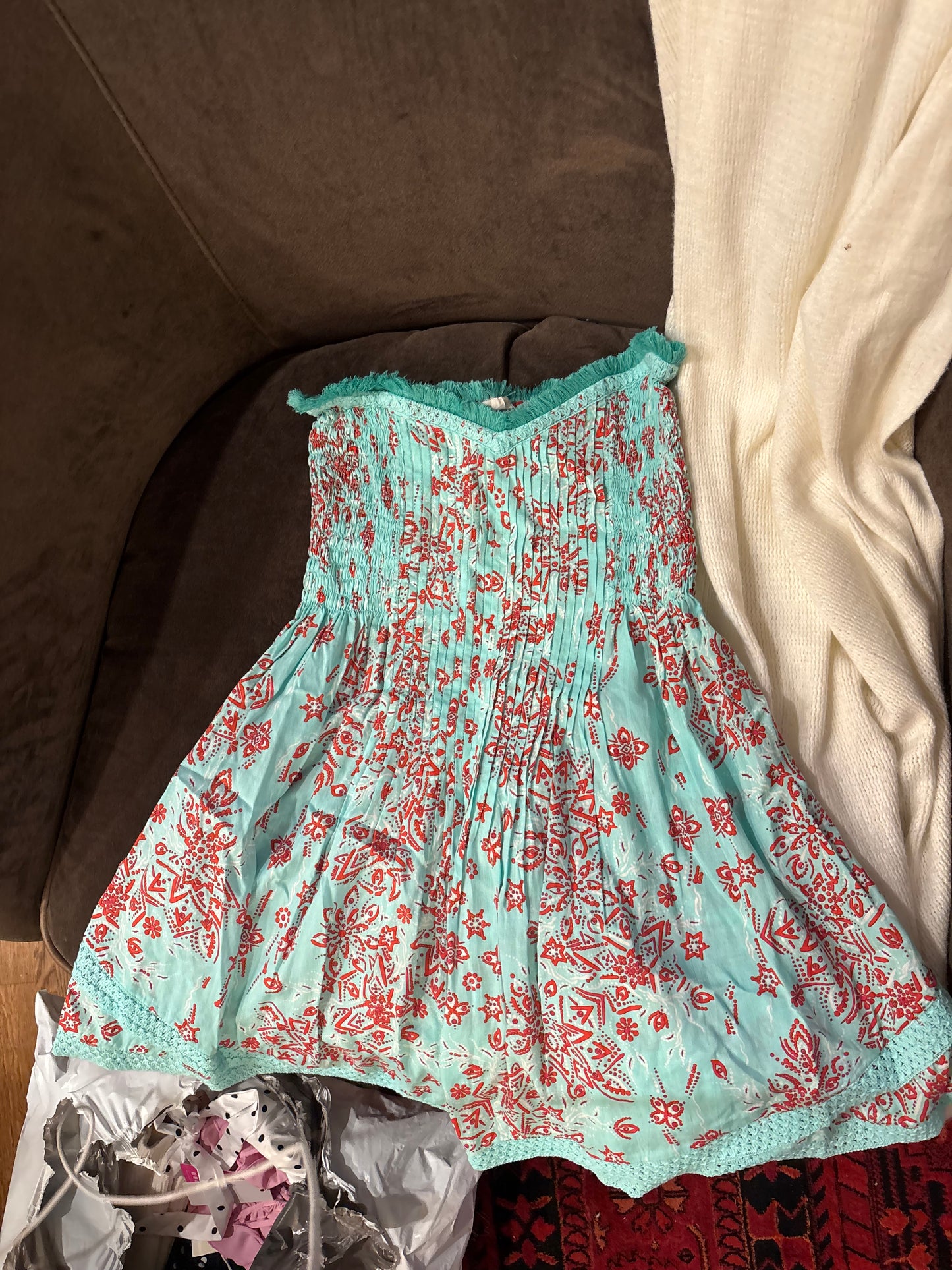 Poupette St Barth blue mini dress (retail $320)