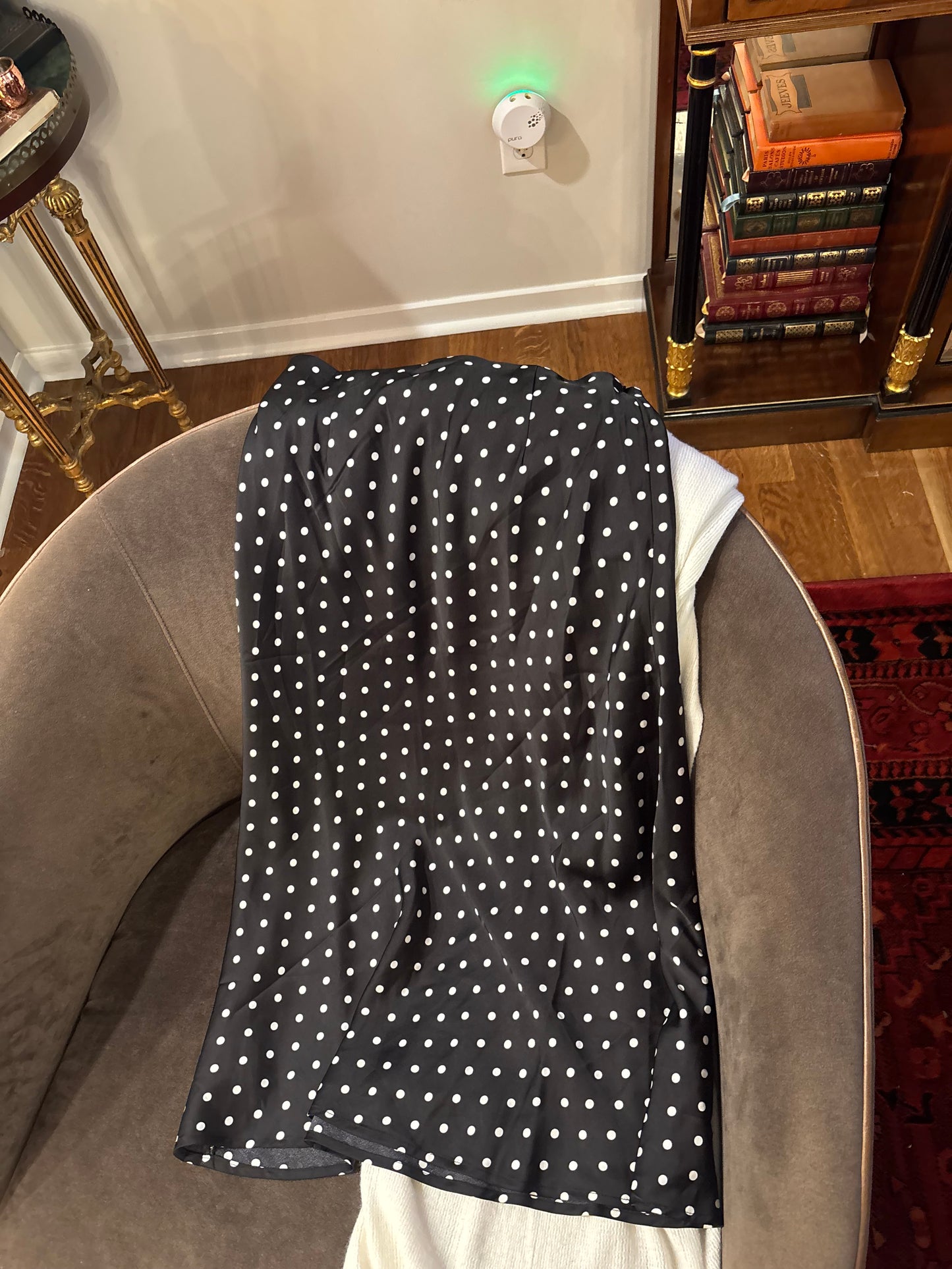 Peppermayo black polka dot skirt