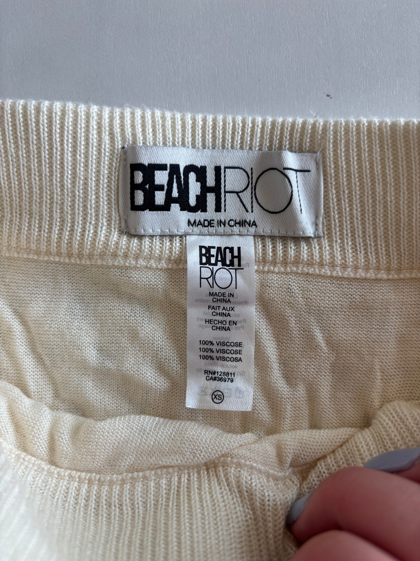 Beachriot cream maxi skirt XS