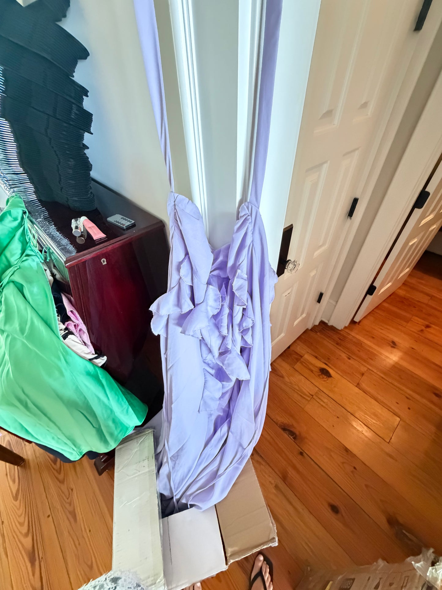 Peppermayo Lavender Ruffle Halter Neck Maxi Dress