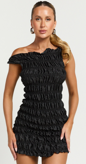 Lioness Black Off The Shoulder Mini Dress