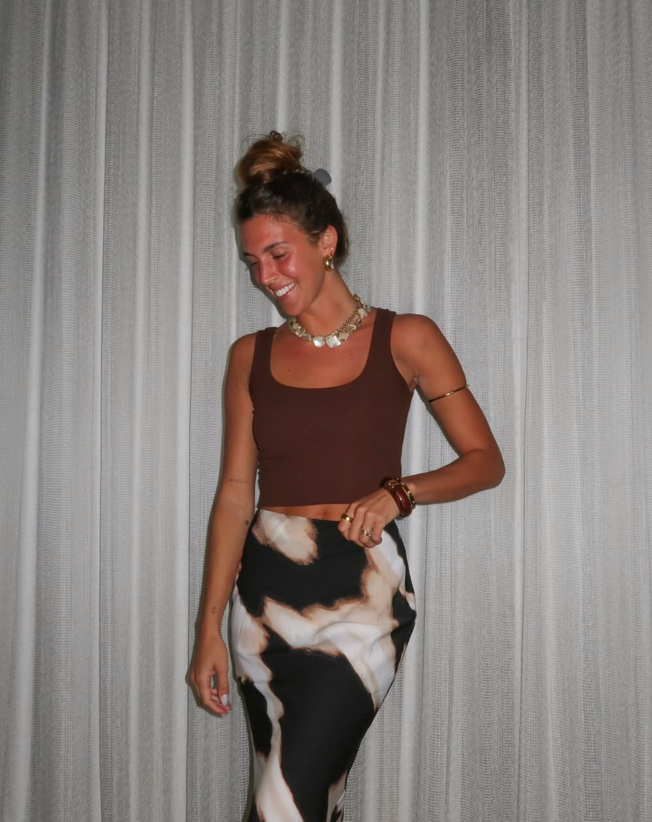 Brown Cropped Tank Top